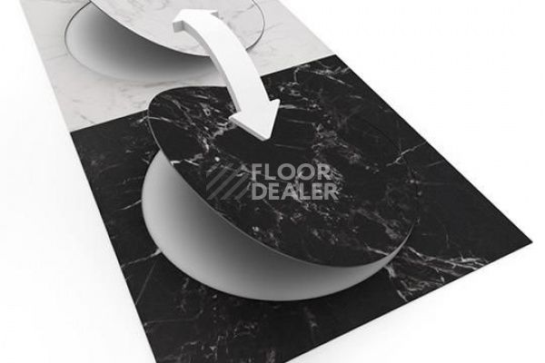Виниловая плитка ПВХ FORBO Allura Material 63544DR7 black marble circle фото 2 | FLOORDEALER